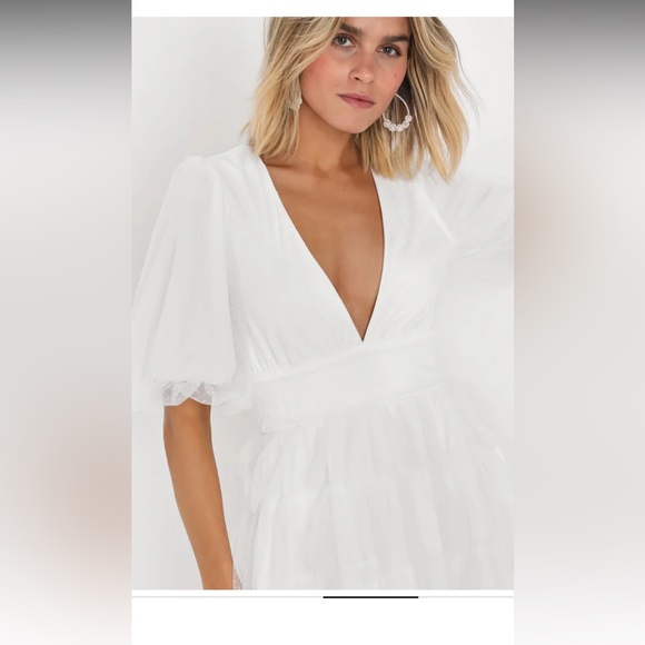 Lulu’s White Tulle Swiss Dot Dress - Picture 4 of 4